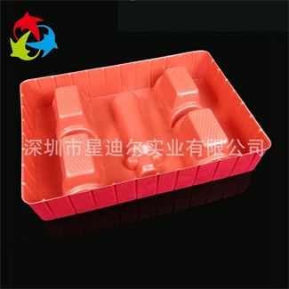 定製紅色PS植絨吸塑盒 定製紅色PS植絨吸塑盒